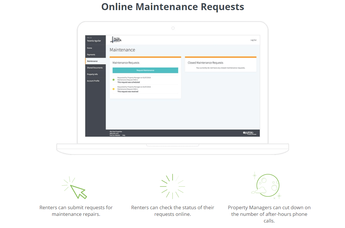 Online Maintenance Requests